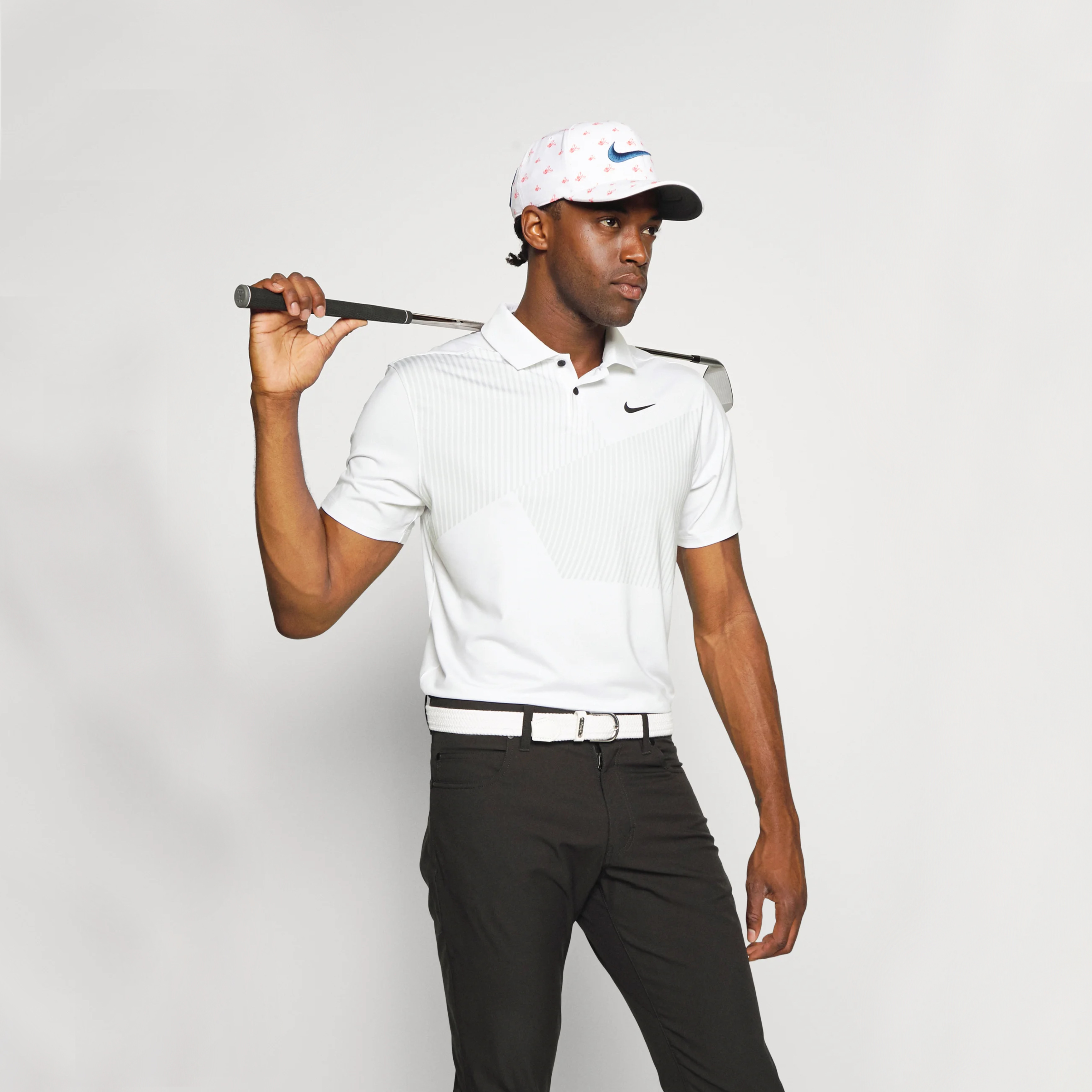 Áo Thun Polo Nam Nike Dri-Fit Vapor Print Golf - Trắng