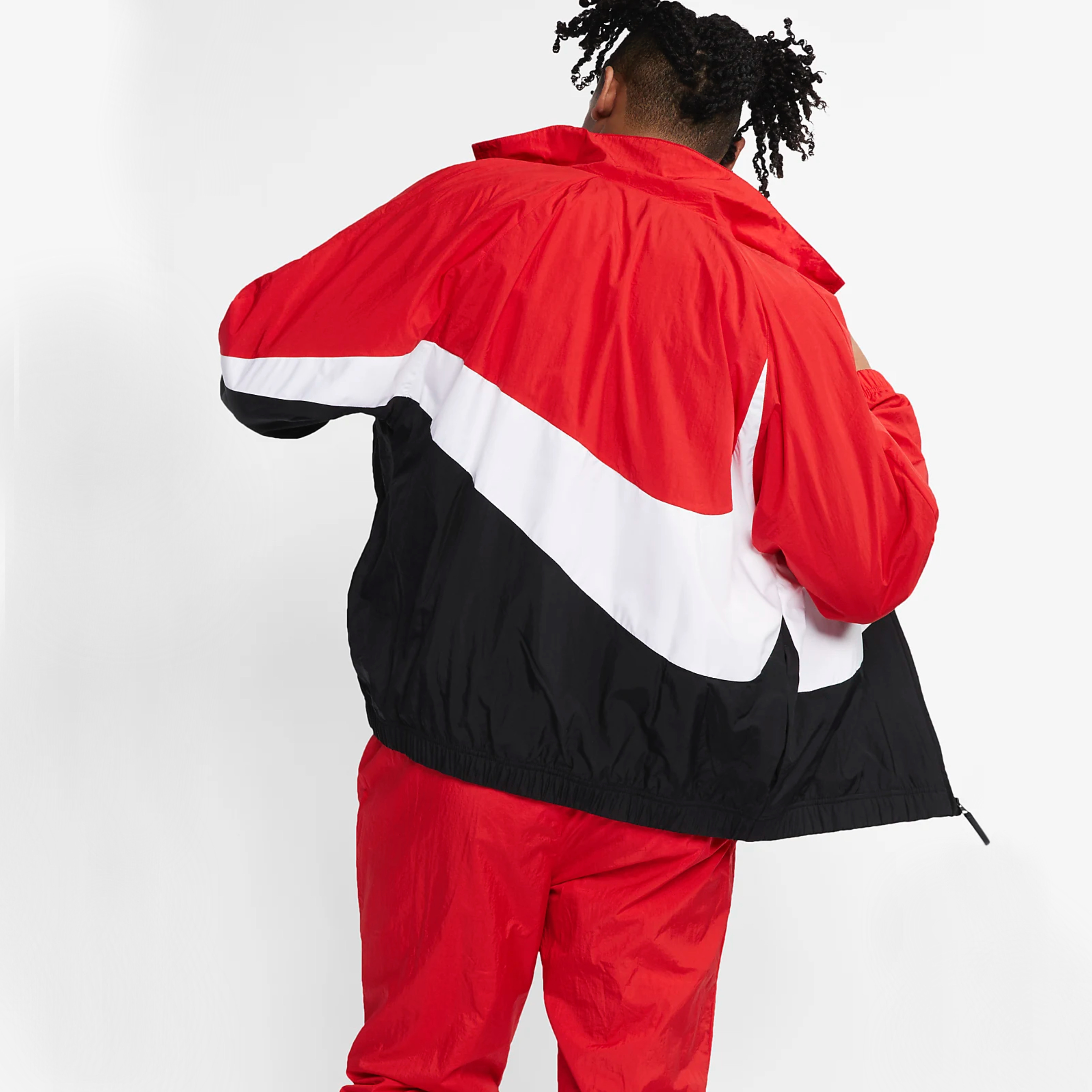 Áo Khoác Gió Unisex Cho Nam Nữ Nike Sportswear Big Swoosh Woven Jacket - Đỏ/Trắng