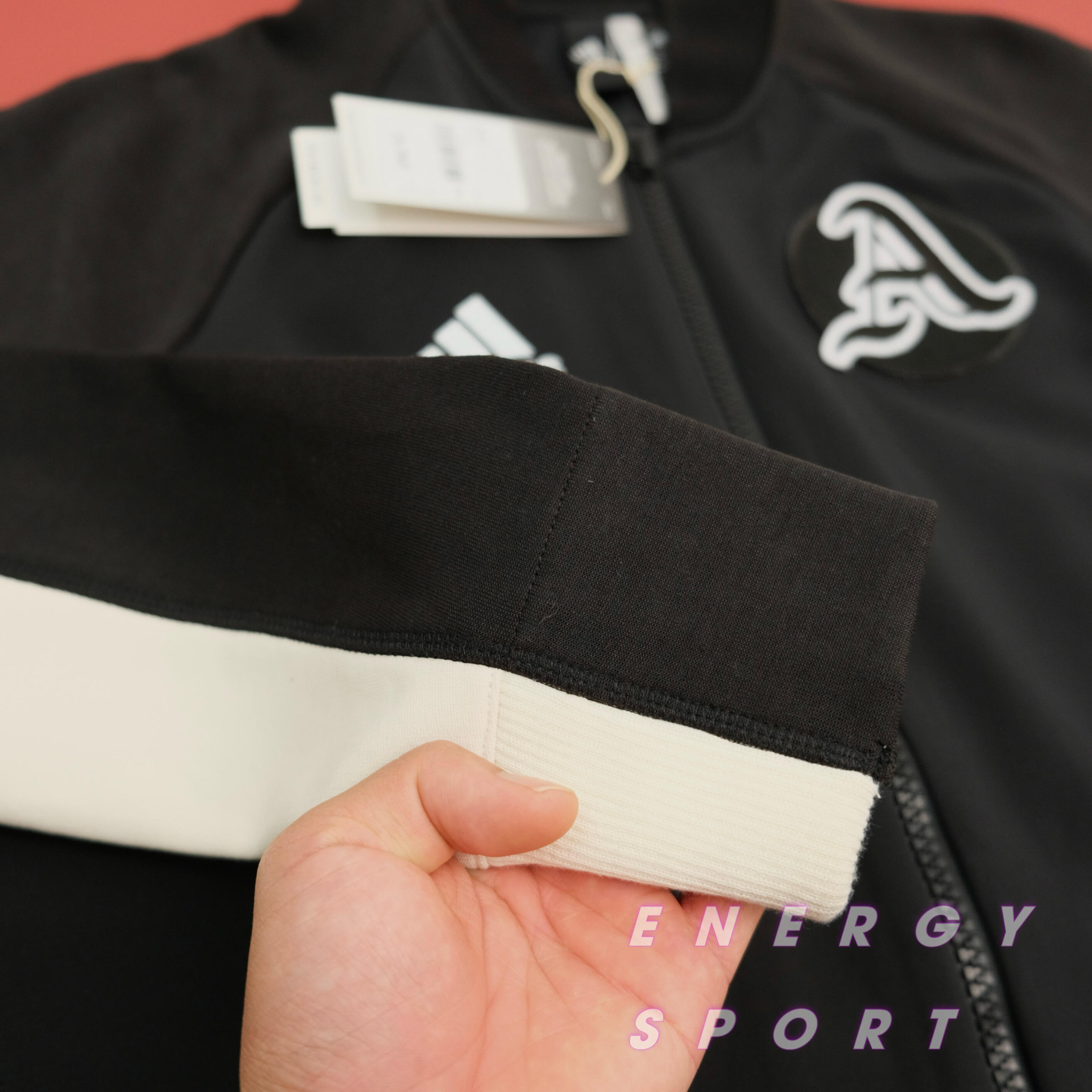 Áo Khoác Bomber Thể Thao Unisex Adidas VRCT Jacket Đen/Cam - EA0372