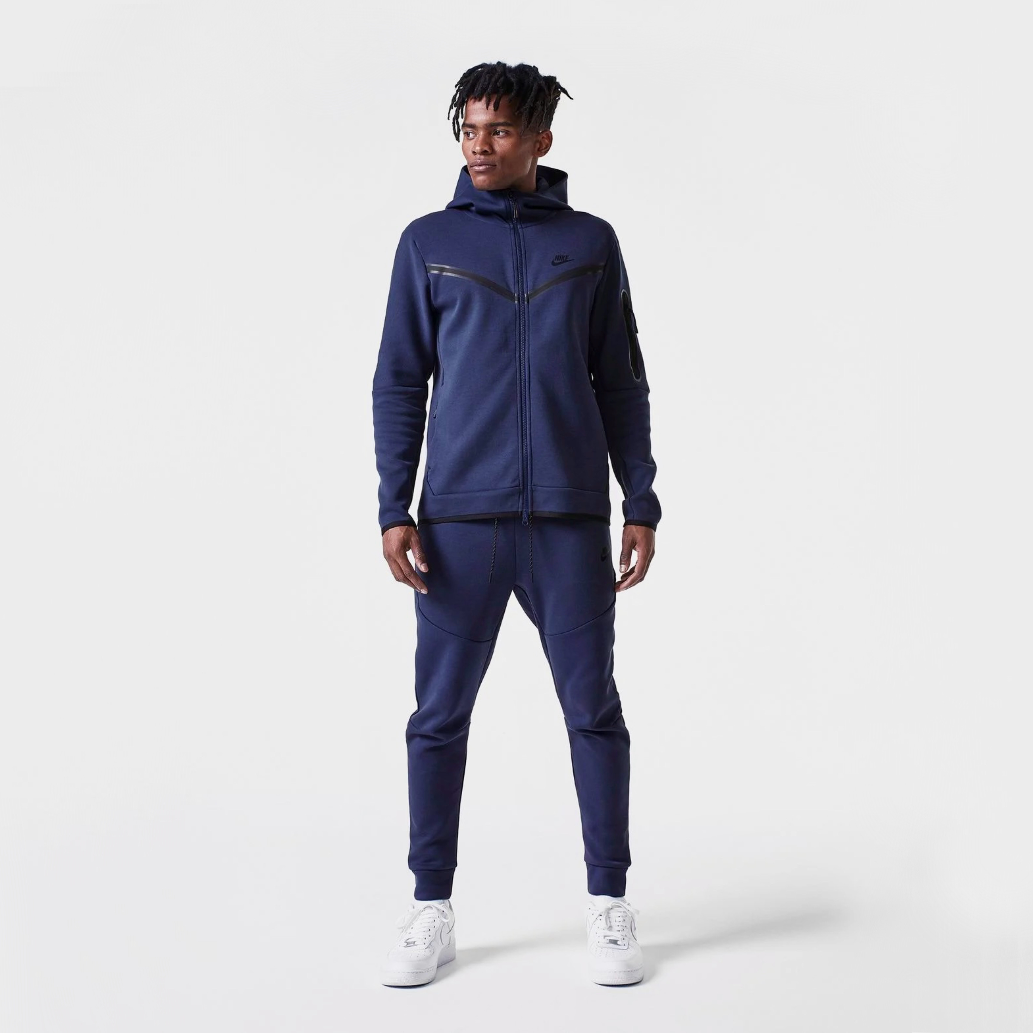 Bộ Quần Áo Thể Thao Nike Sportswear Tech Fleece Men's Full-Zip Hoodie - Navy
