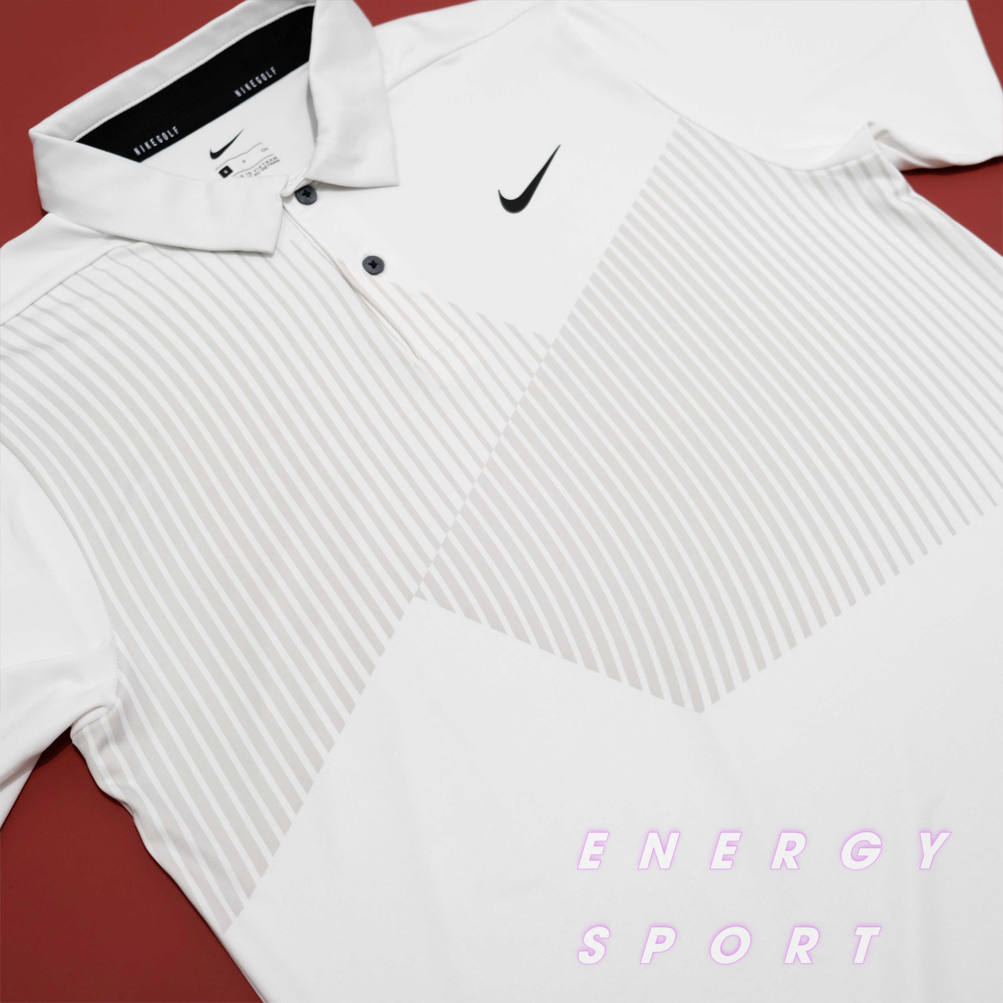 Áo Thun Polo Nam Nike Dri-Fit Vapor Print Golf - Trắng