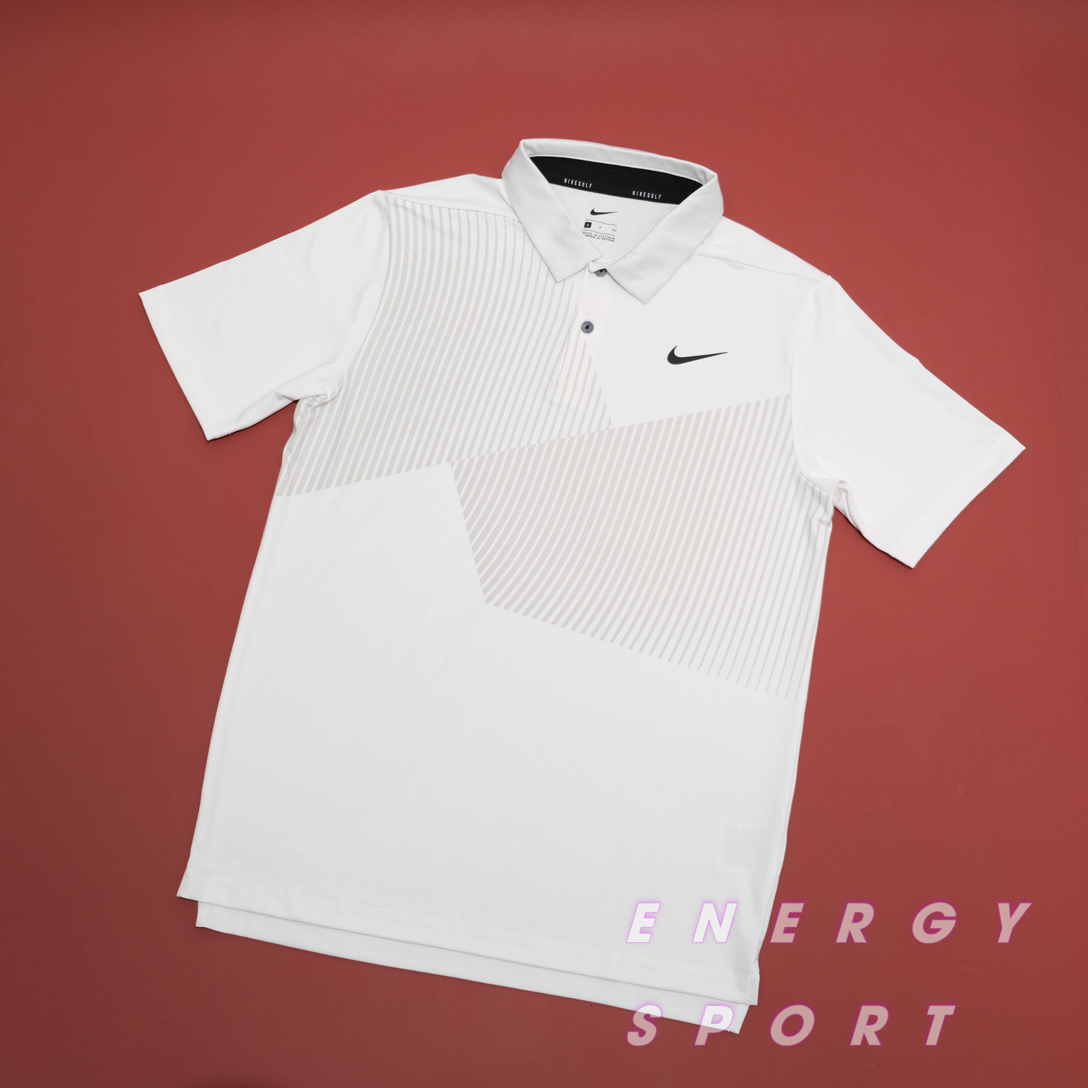 Áo Thun Polo Nam Nike Dri-Fit Vapor Print Golf - Trắng