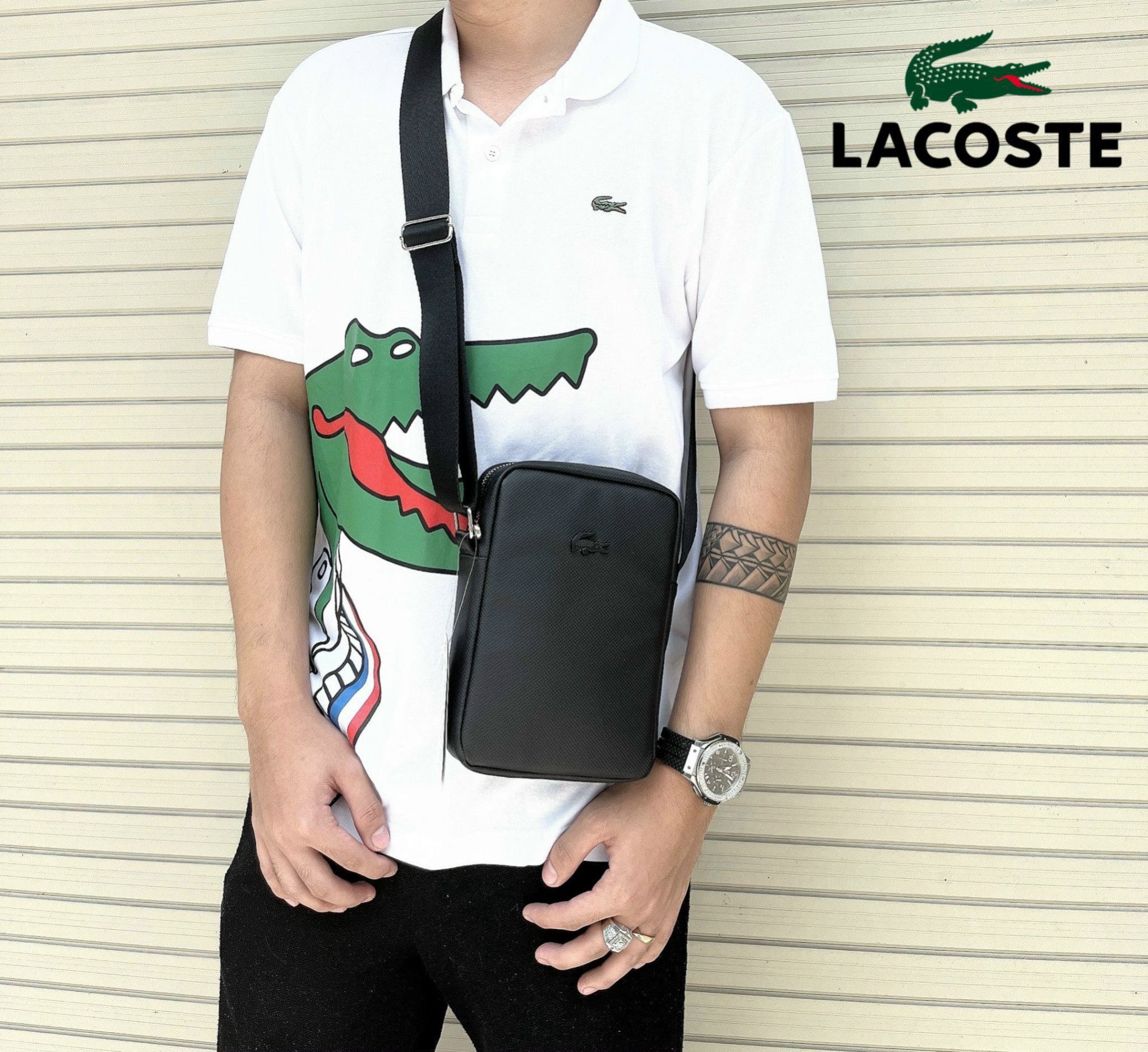 Túi Đeo Chéo Thời Trang Lacoste Chantaco Contrast Branded Crossover Bag
