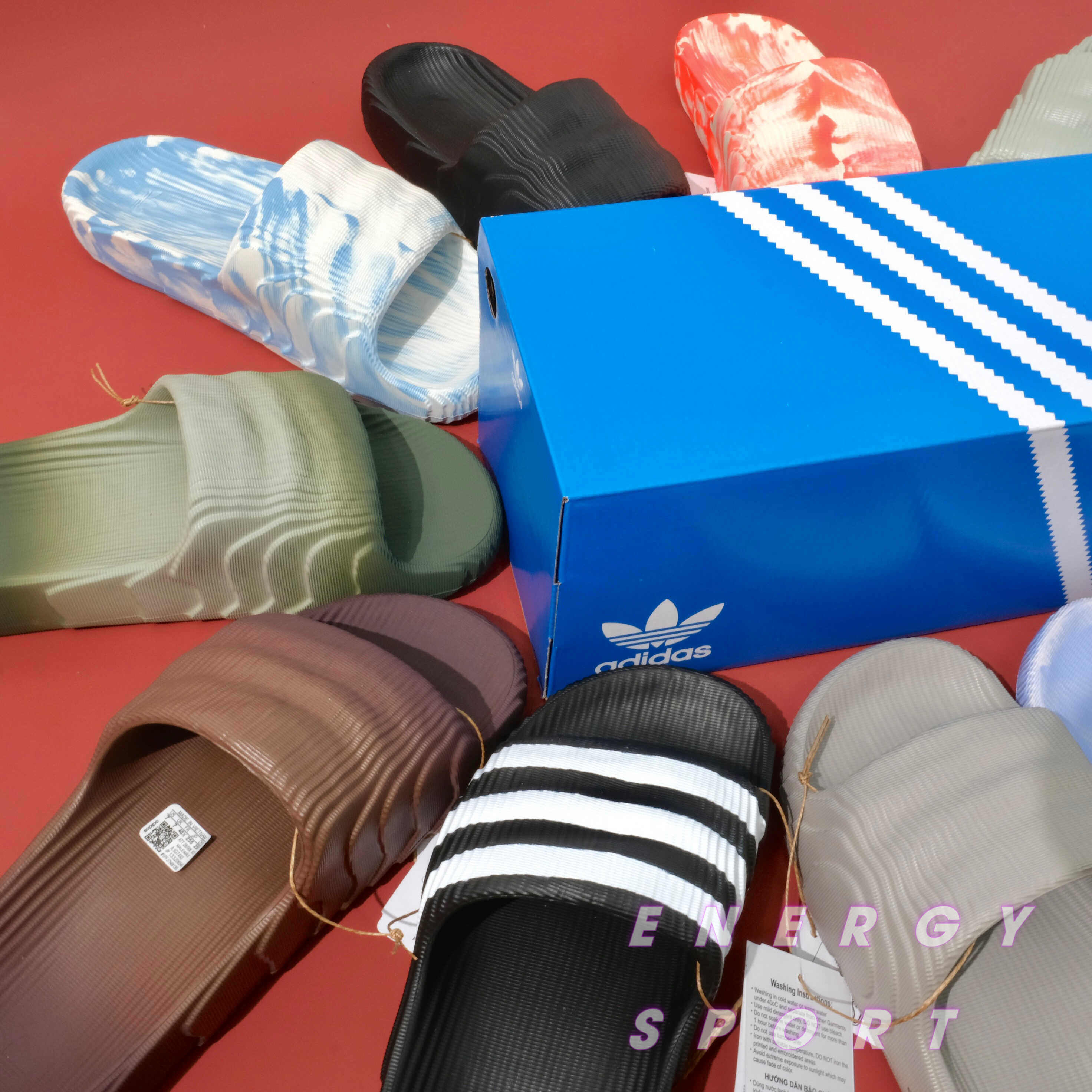 Hộp/Box Dép Adidas Slides + Giấy Gói