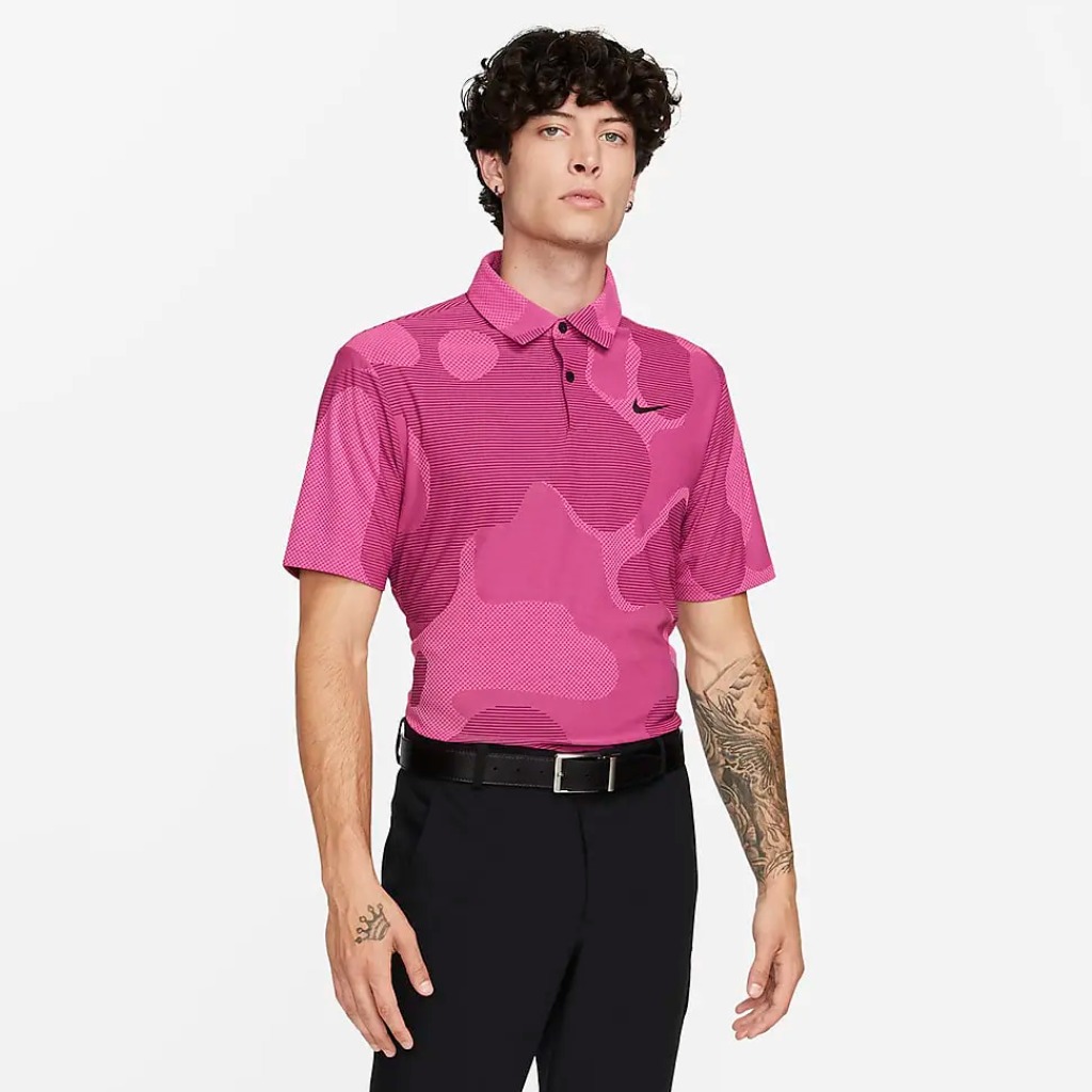 Áo Thun Polo Thể Thao Nam Nike Dri-FIT ADV Tour Camo Golf - Hồng