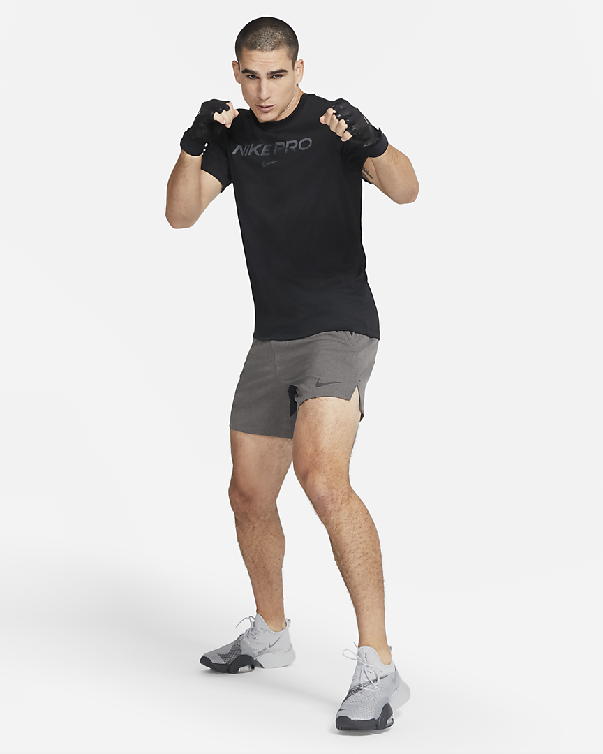 Quần Short Thể Thao Nam Nike Men's Pro Full Zip - Xám