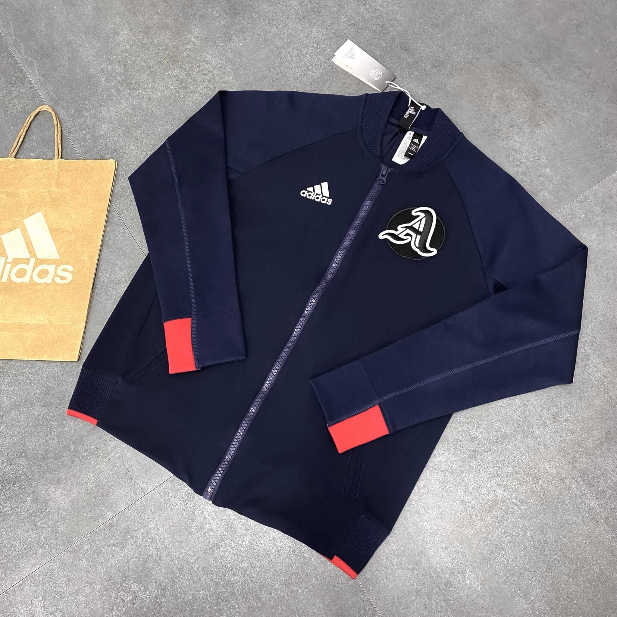 Áo Khoác Bomber Thể Thao Unisex Adidas VRCT Jacket Navy - GK4874
