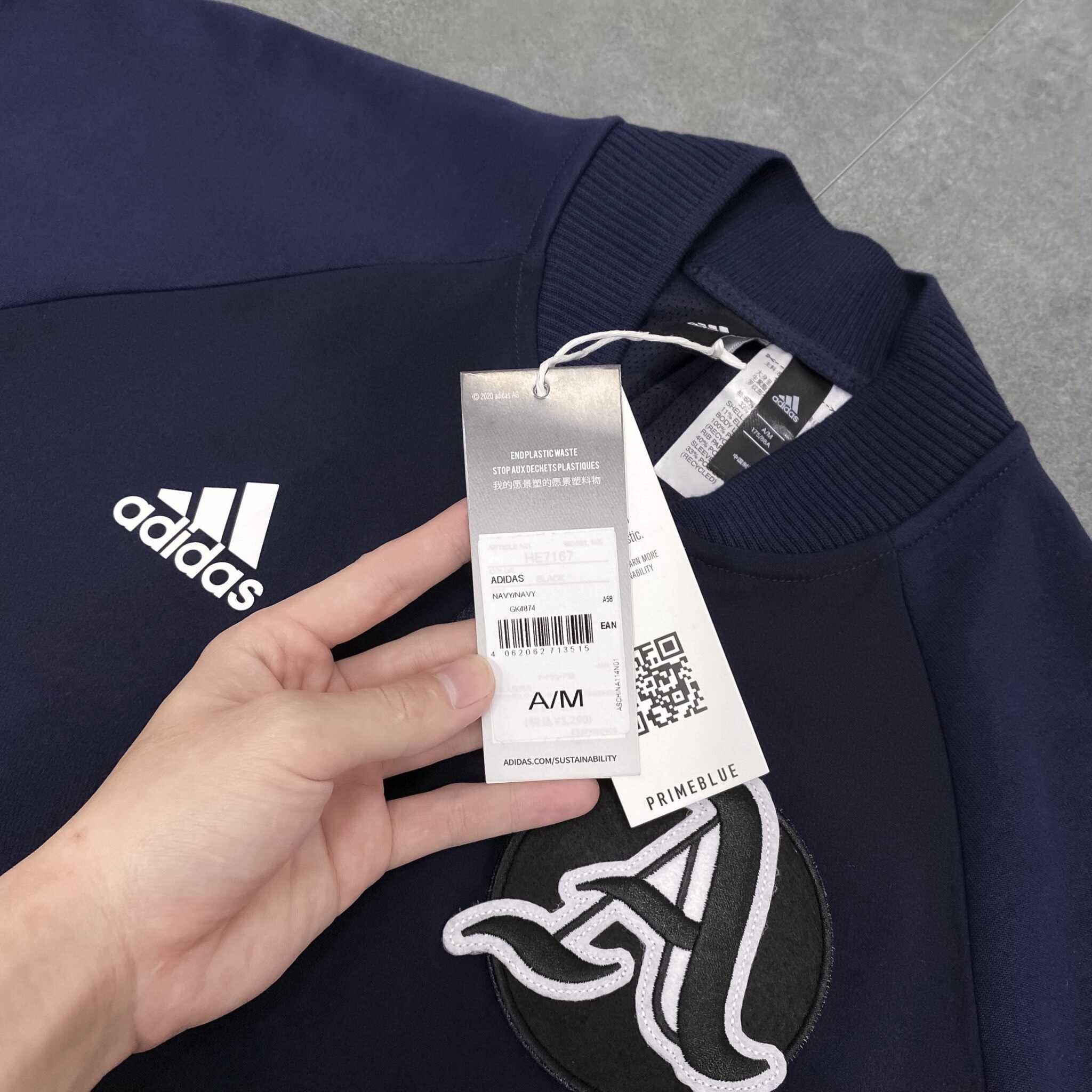 Áo Khoác Bomber Thể Thao Unisex Adidas VRCT Jacket Navy - GK4874