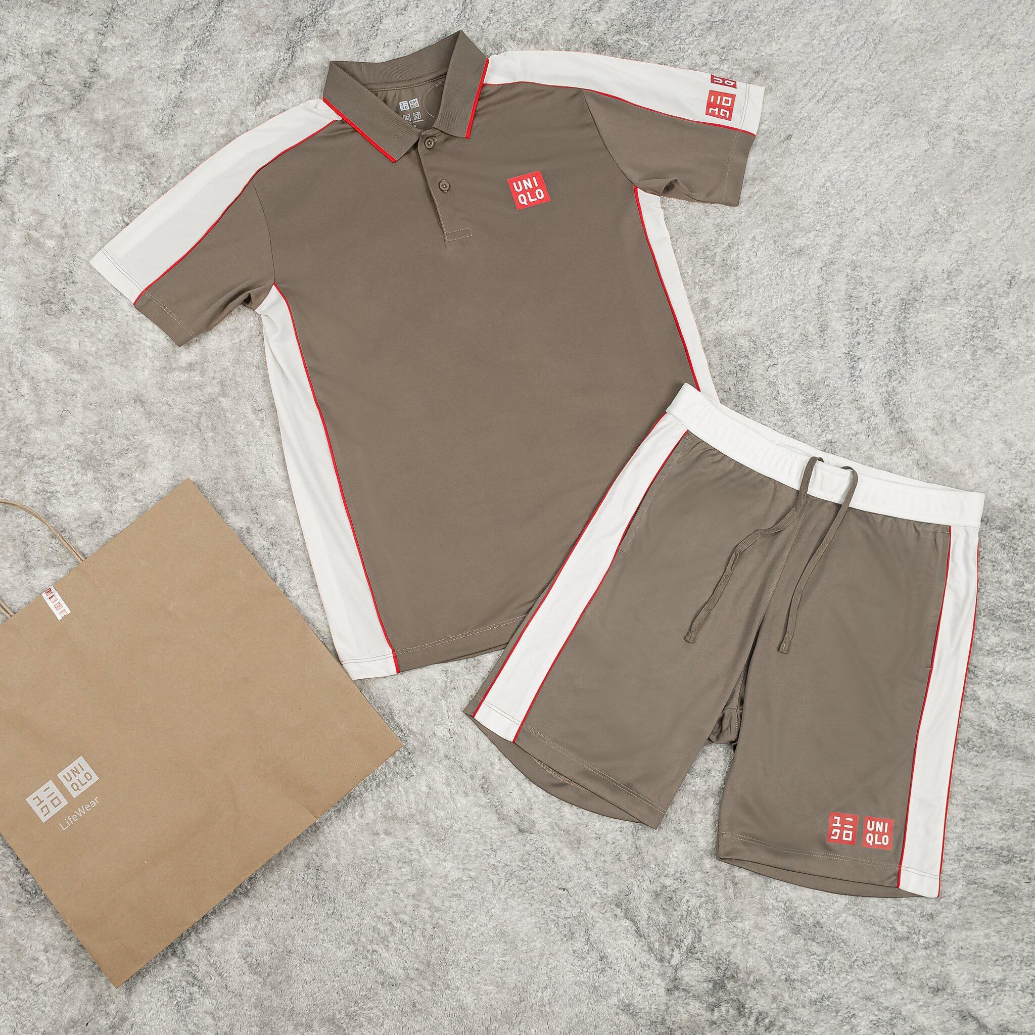Bộ Quần Áo Thể Thao Tennis Uniqlo Roger Federer Doha Open