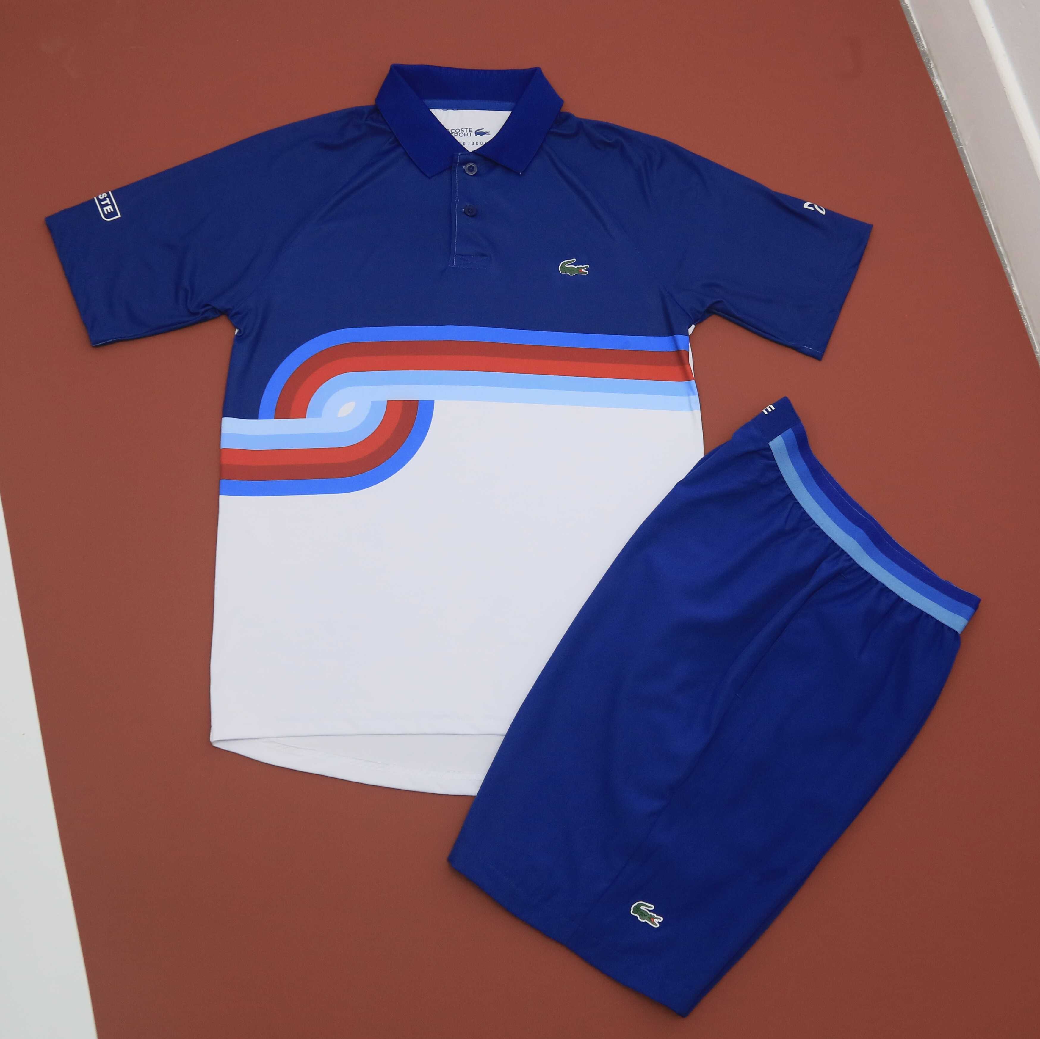 Bộ Quần Áo Thể Thao Tennis Lacoste Sport X Novak Djokovic Breathable - Navy