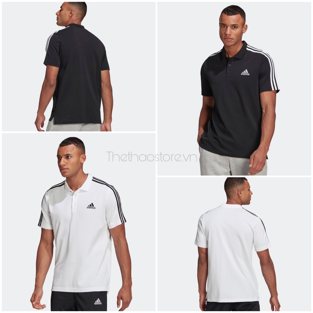 Áo Polo Thời Trang Thể Thao Nam Adidas 3 Strips Pique - HC1862 H18923