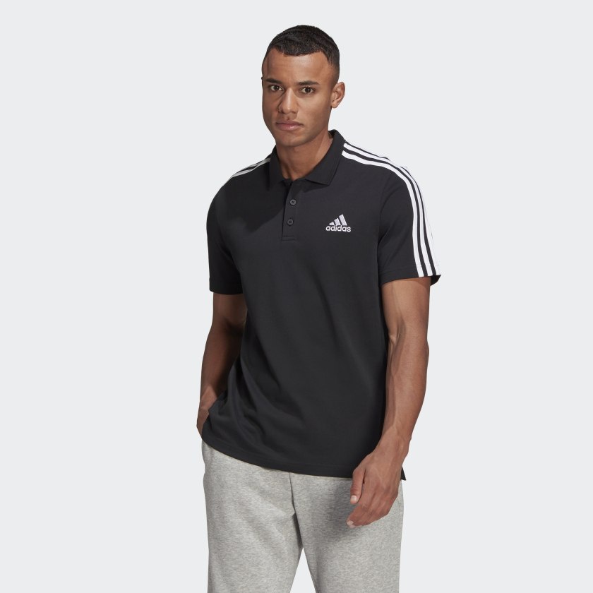 Áo Polo Thời Trang Thể Thao Nam Adidas 3 Strips Pique - HC1862 H18923