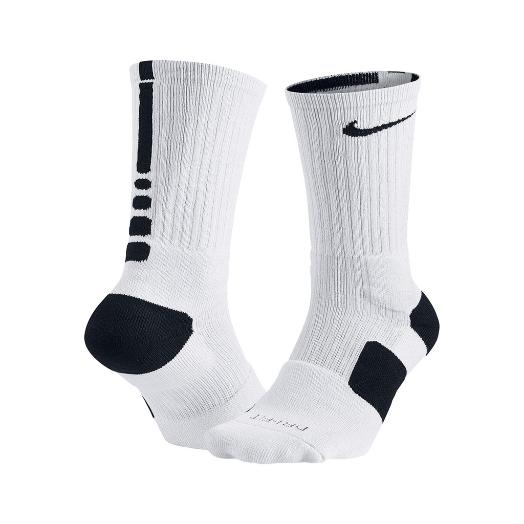 Vớ/ Tất Nike Unisex Elite Crew Basketball Cổ Cao (Đen/Trắng)