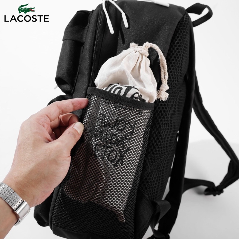 Balo Thời Trang Đi Học Unisex Nam Nữ Lacoste Contrast Inscription Backpack - NH4044NZ