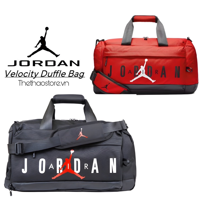 Túi Trống Thể Thao - Gym - Du Lịch Tiện Ích Nike Air Jordan Velocity Duffle Bag SM0168-R78