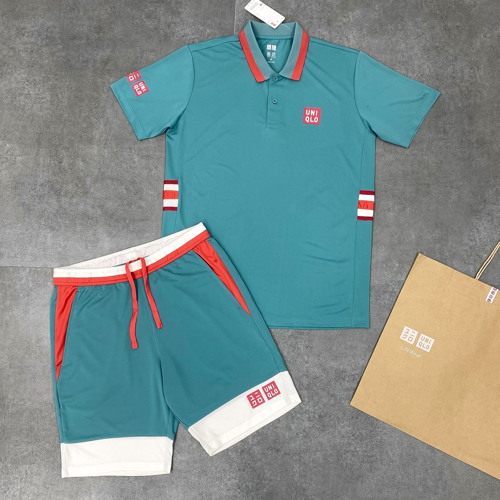 Bộ Quần Áo Thể Thao Nam Uniqlo Tennis Kei Nishikori Australia