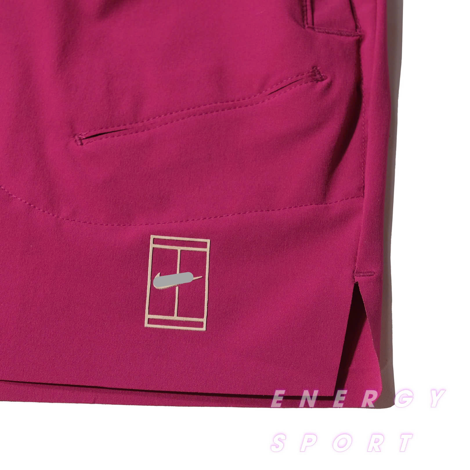 Quần Short Thể Thao Tennis Pickleball Thoáng Khí NK Cao Cấp - Đỏ Đô