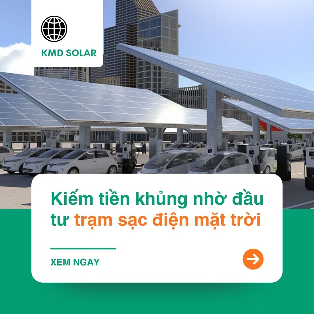 Kiếm tiền khủng nhờ đầu tư trạm sạc kết hợp điện mặt trời