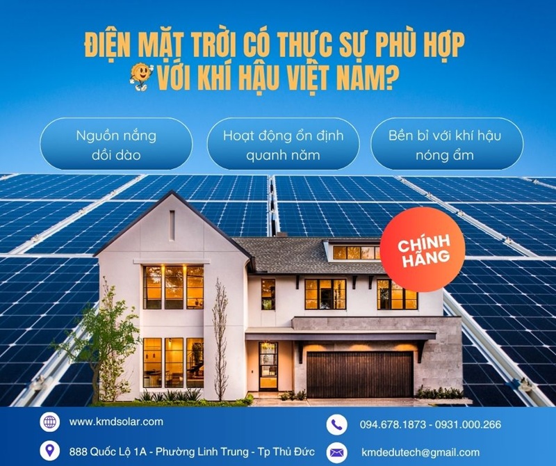 Điện mặt trời có thực sự phù hợp với khí hậu Việt Nam?