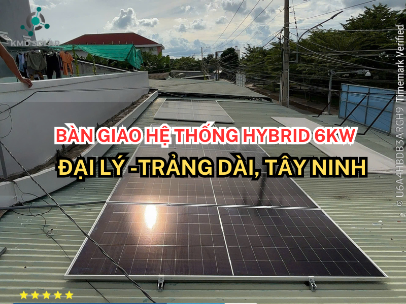 Bàn giao hệ thống hybrid 6KW cho đại lý - Tây Ninh