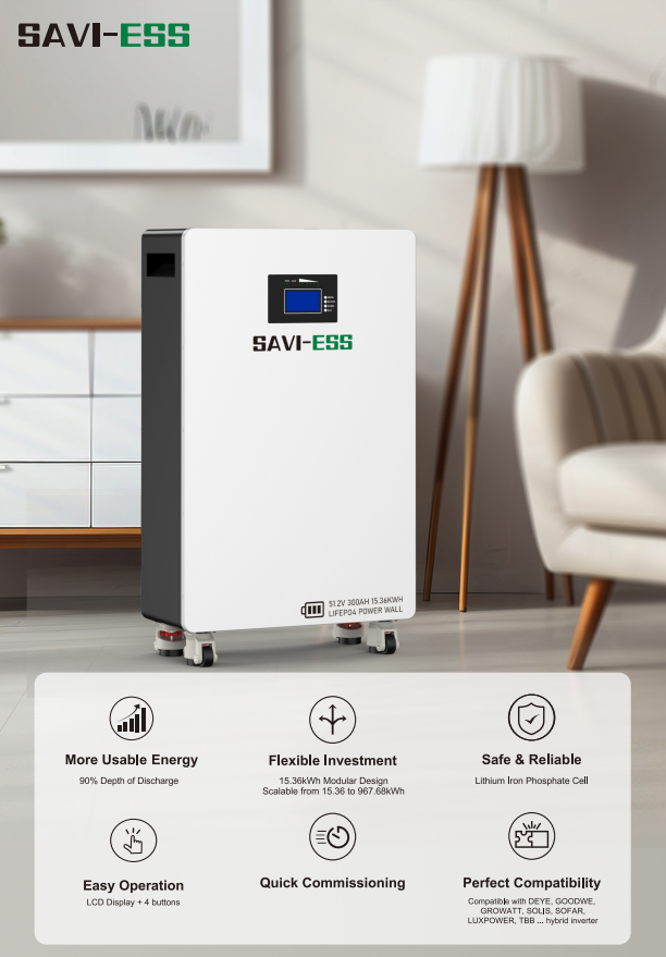 PIN LƯU TRỮ ÁP THẤP SAVI-ESS SAVI-512300 15.36KWh
