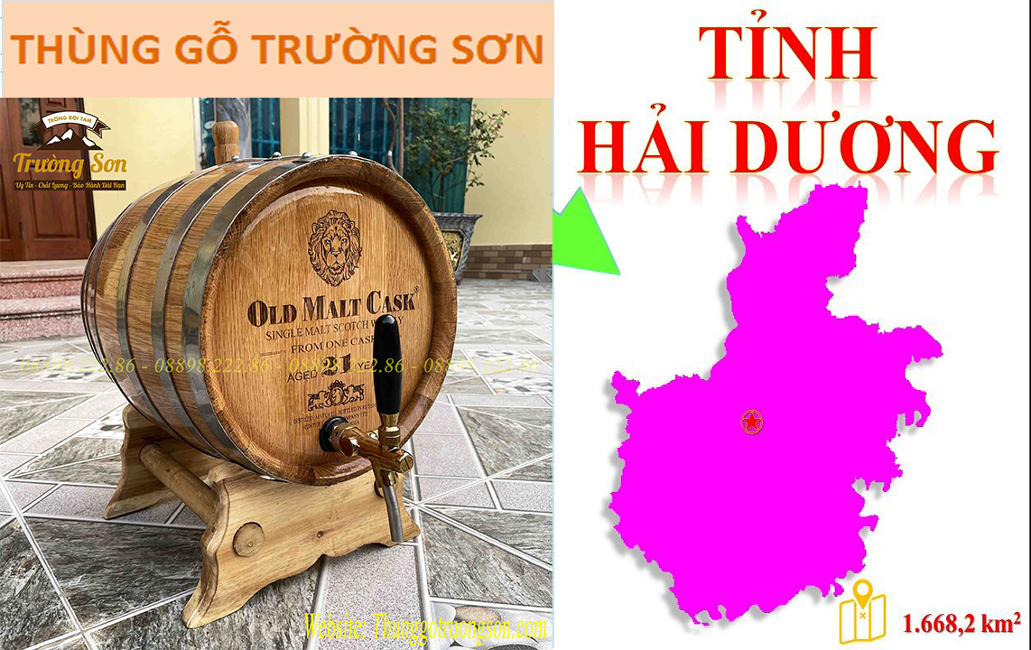 Đại lý Thùng gỗ sồi tại Hải Dương chính hãng, uy tín giá rẻ nhất