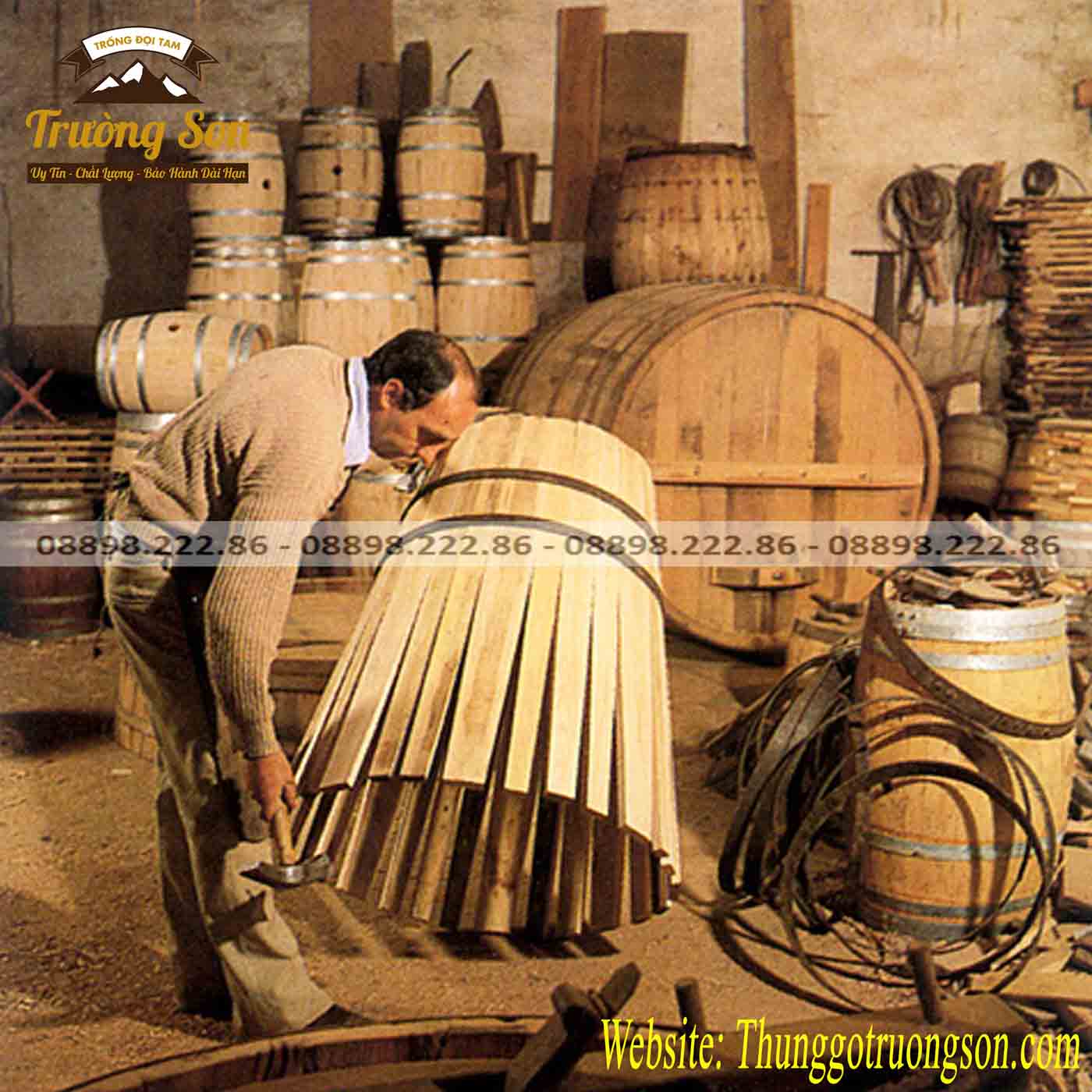 Quy trình sản xuất thùng rượu gỗ sồi