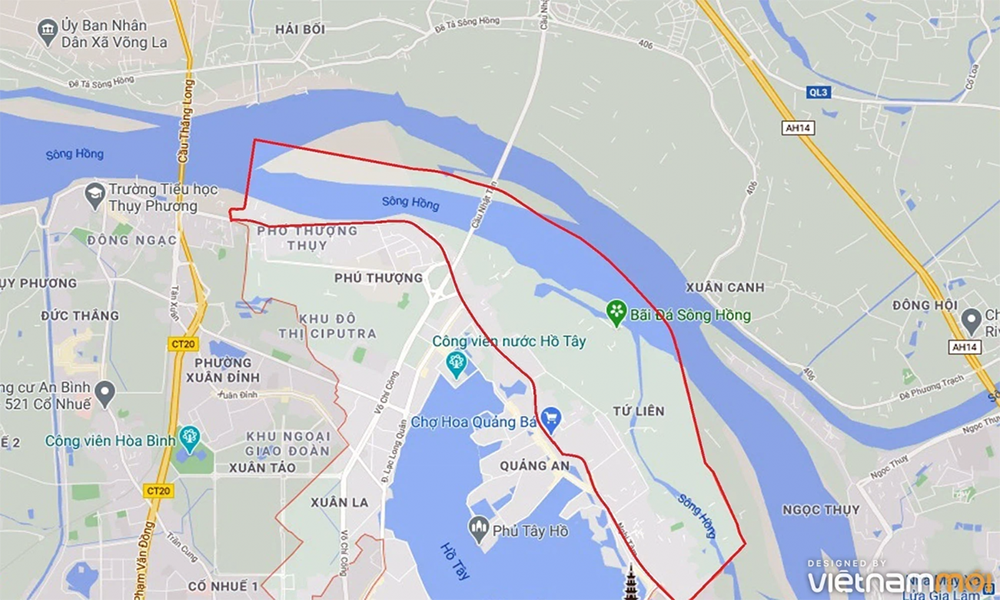 Toàn cảnh hiện trạng Phân khu đô thị sông Hồng trên địa bàn quận Tây Hồ