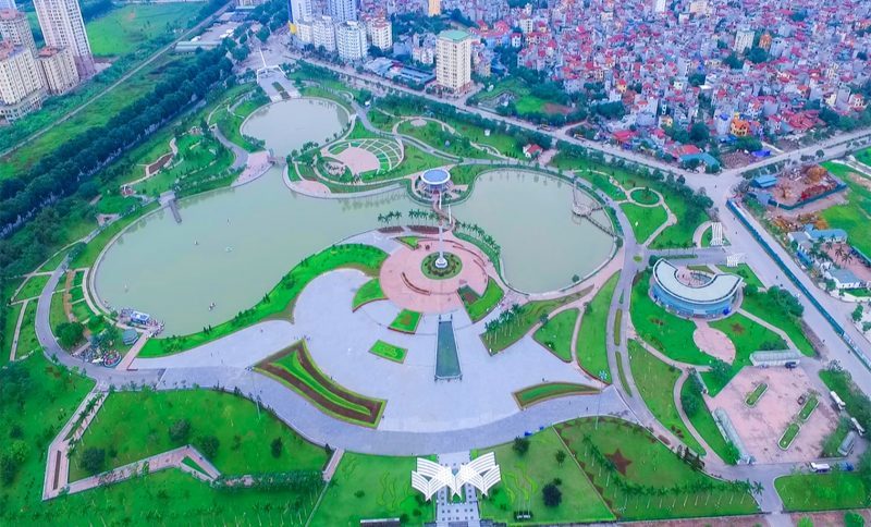 Sẽ có khu công viên cây xanh kết hợp hồ điều hòa hiện đại, đồng bộ tại huyện Gia Lâm (Ảnh minh họa)