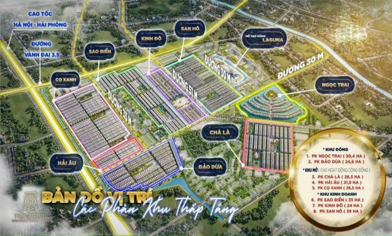 Cần chuyển nhượng các căn Biệt thự Phân Khu kinh doanh Kinh Đô dự án Vinhomes Ocean Park 2- The Empire.