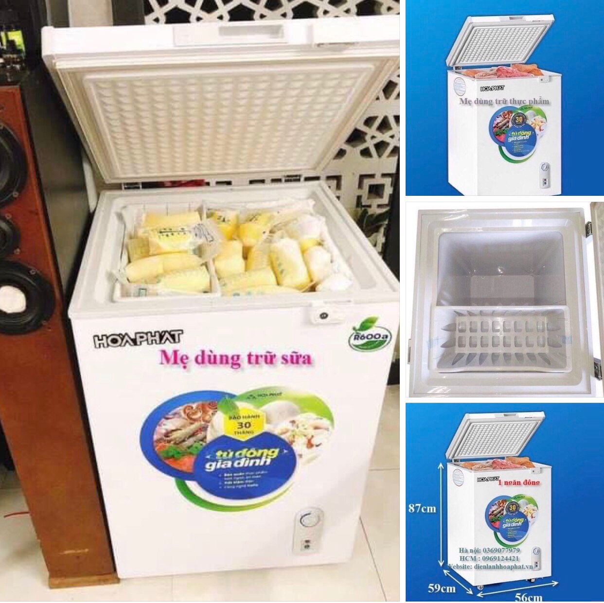 Tủ đông mini 110l 1 cánh công suất 88w nhỏ gọn sử dụng trữ thực phẩm gia đình, trữ sữa mẹ , kinh doanh nhỏ, quán cà phê, bán kem