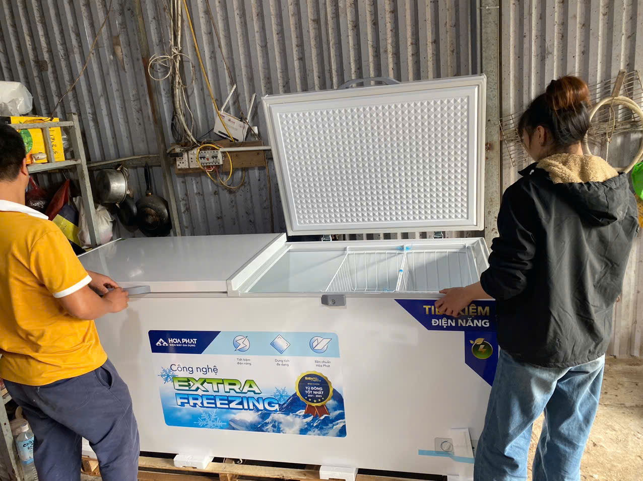 Giao tủ đông lớn hòa phát inverter ad8783 tại Yên mỹ Hưng yên