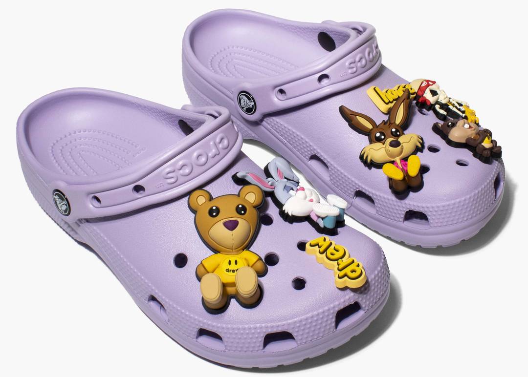 AUTHENTIC 100 DREW HOUSE CLASSIC CROCS BIEBER 2 LAVENDER SHIBUYA TOWN