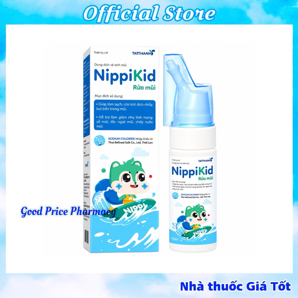 DUNG DỊCH XỊT MŨI NIPPIKID RỬA MŨI