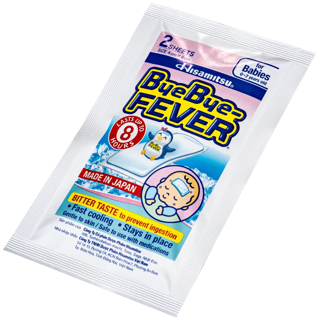 HỘP 6 MIẾNG DÁN HẠ SỐT BYEBYE FEVER 0-2 TUỔI