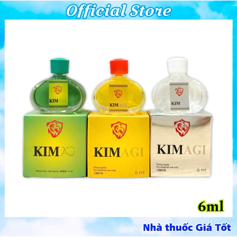 Dầu Gió KIM Agi Herbal Hương Thơm Thư Giãn, Giữ Ấm Cơ Thể - Chai 6ml