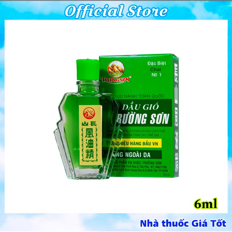 Dầu Gió Xanh Trường Sơn Chai 6ml