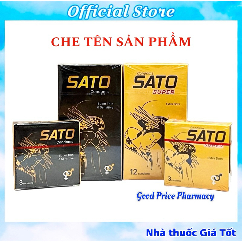 [Che Tên] Bao Cao Su SATO Chính Hãng Dược Phẩm Nhất Nhất