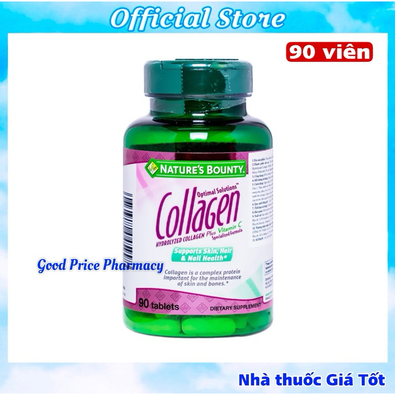 Viên Uống Collagen Nature's Bounty Hỗ Trợ Làm Đẹp Da - Hộp 90 Viên