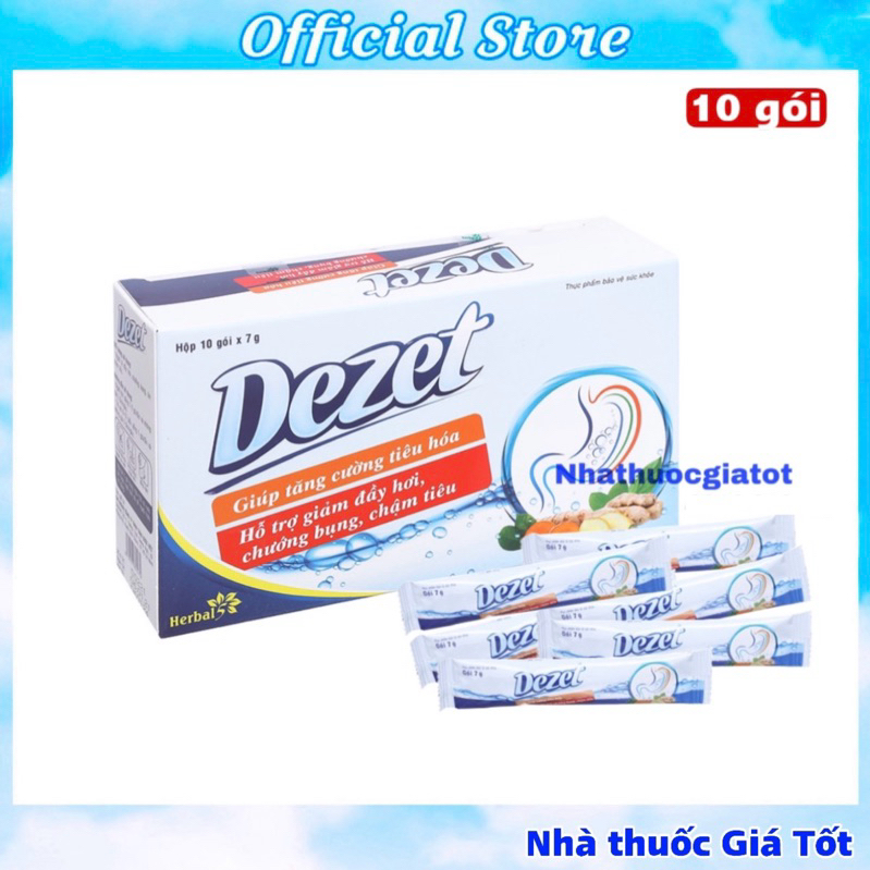Bột Tiêu Hoá Dezet Hỗ Trợ Giảm Đầy Bụng Khó Tiêu Hộp 10 Gói