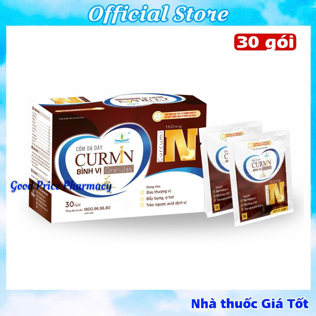 Cốm Dạ Dày Curmin Bình Vị Granules Chính Hãng Tâm Dược - Hộp 30 Gói