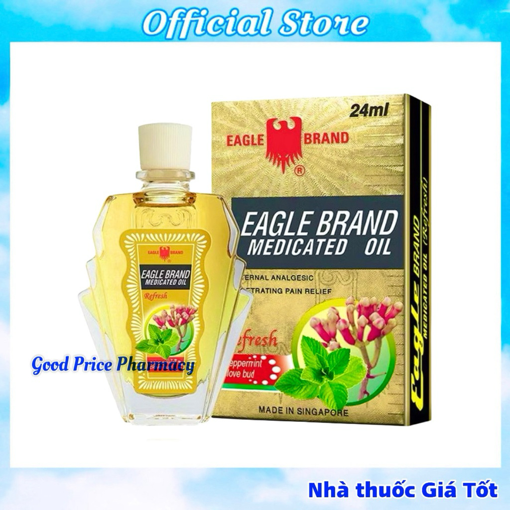 Dầu Gió Eagle Brand Màu Vàng Hàng Chính Hãng Có Tem Tiếng Việt