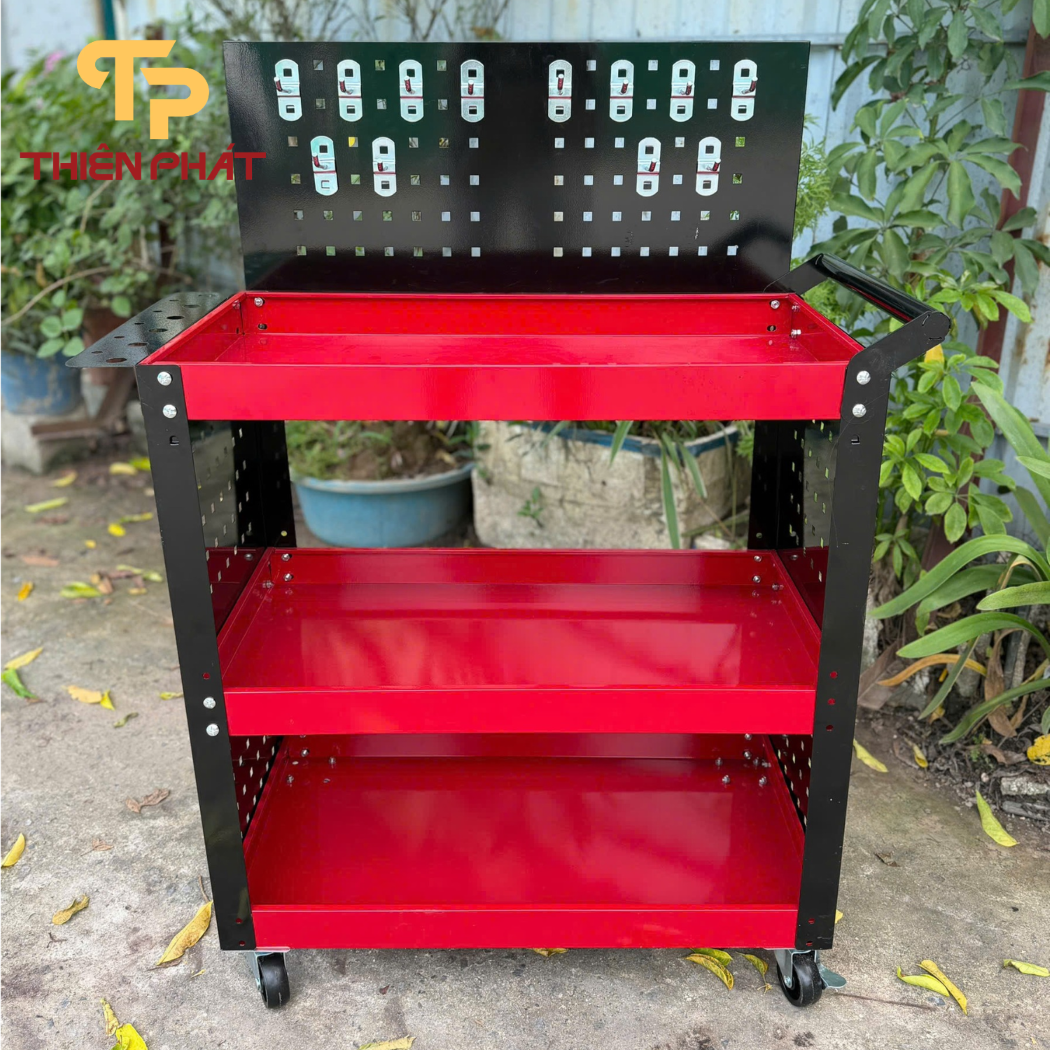 Kệ đựng dụng cụ, đồ nghề 3 tầng  kèm móc treo Thiên Phát TP28