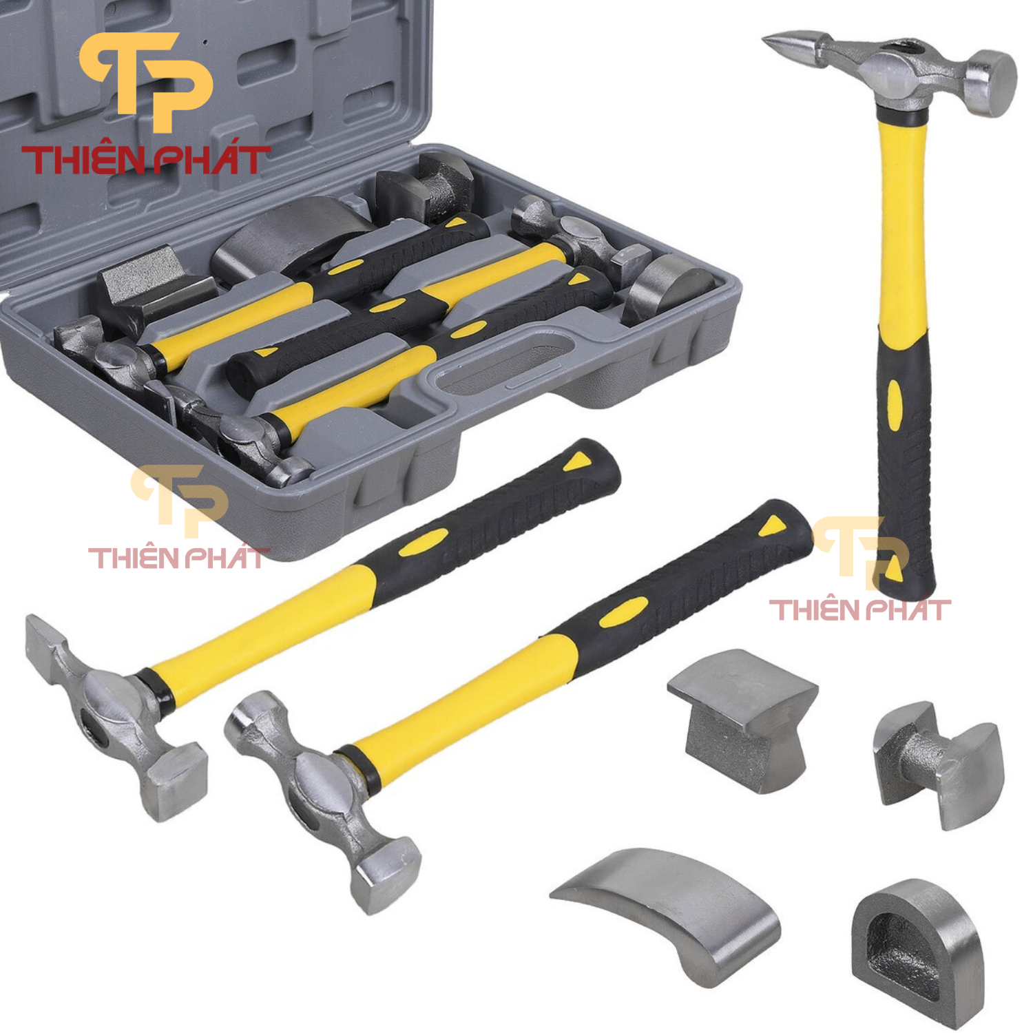 Bộ 7 Món Búa Đe Nắn Vỏ Ô Tô – Dụng Cụ Sửa Chữa Thân Xe Chuyên Nghiệp TP 1546