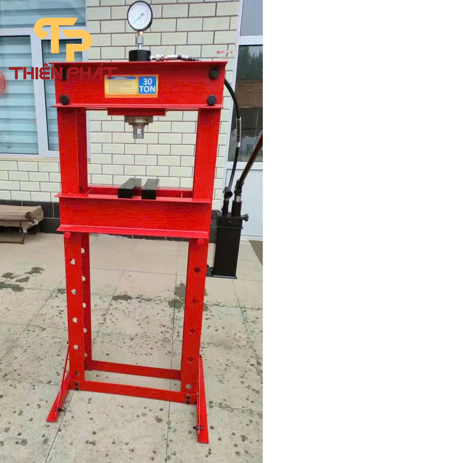 Bàn ép thủy lực 30 tấn có đồng hồ Thiên Phát TP37
