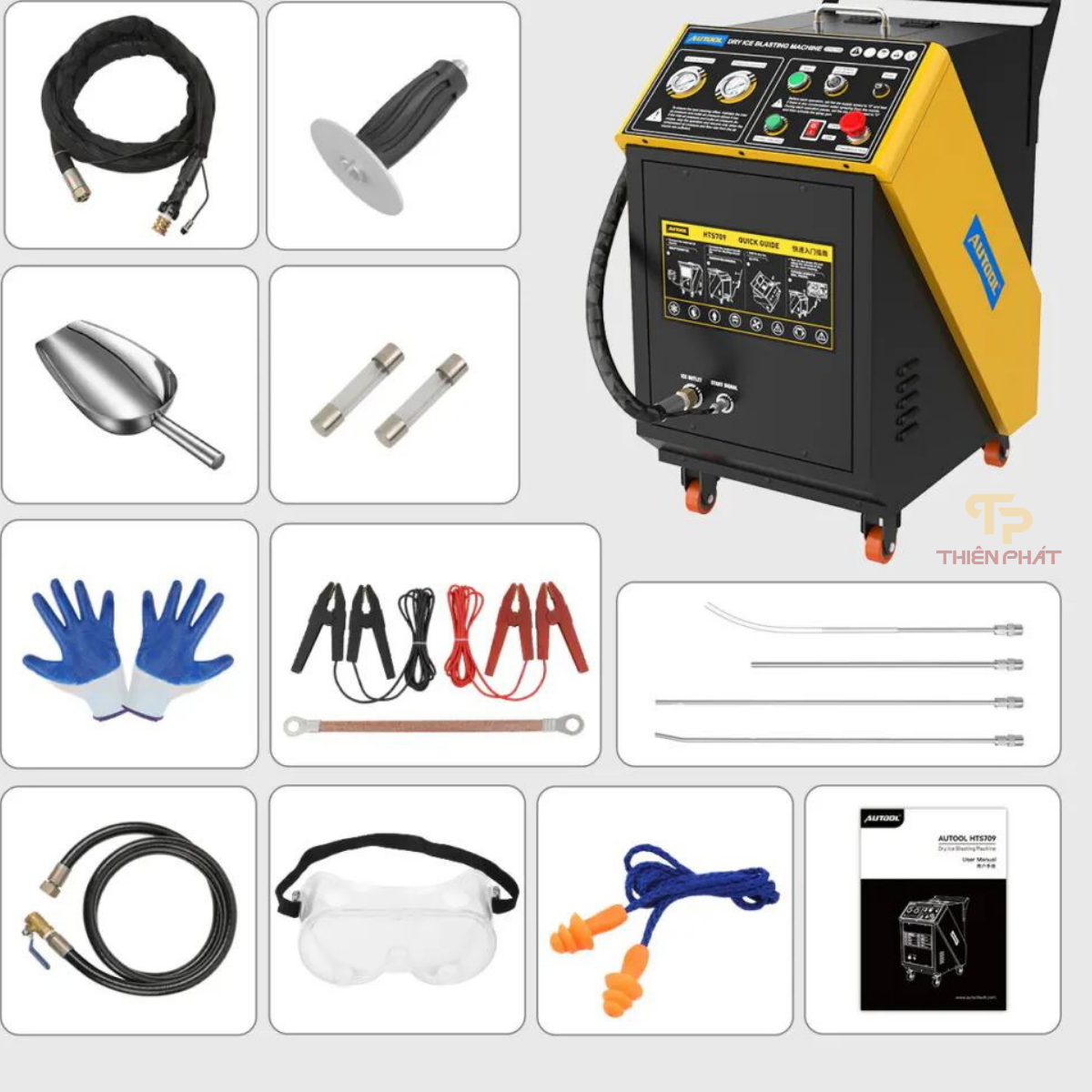 Máy Bắn Đá Khô CO2 AUTOOL HTS709 – Thiết Bị Vệ Sinh Muội Than Động Cơ Chuyên Nghiệp