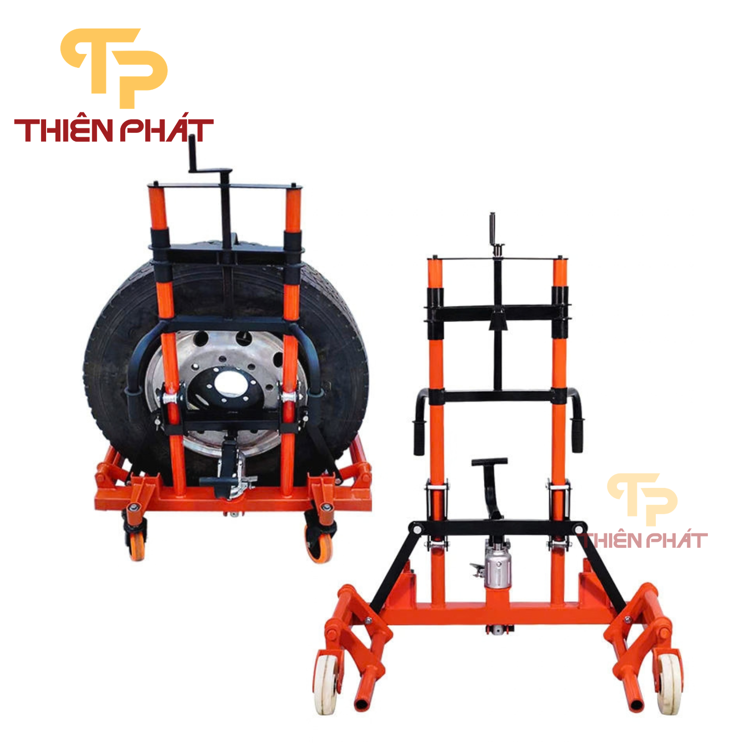 Xe hỗ trợ nâng và di chuyển lốp xe tải Thiên Phát TP323 – Thiết bị chuyên dụng cho gara sửa chữa lốp