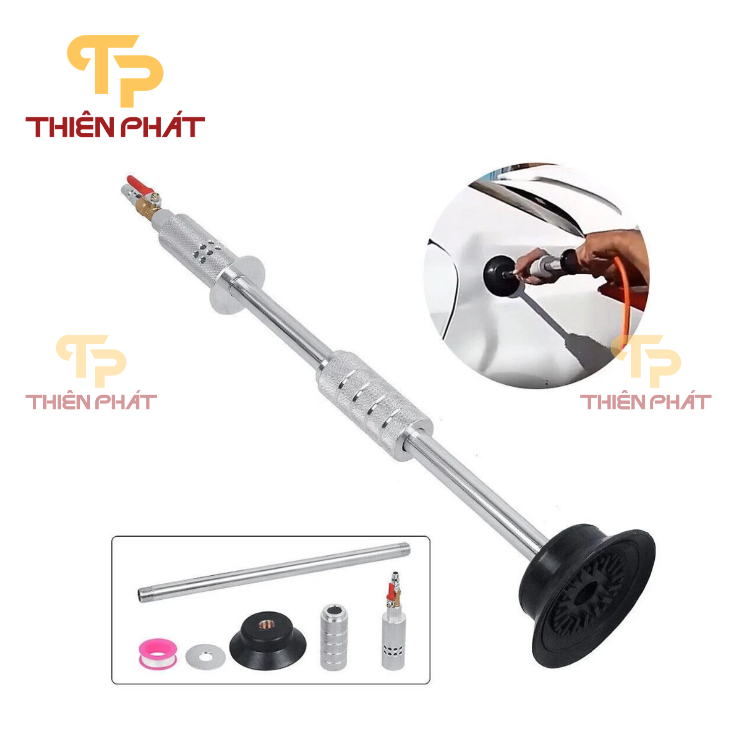 Tay giật hút vết móp lõm thân vỏ xe ô tô bằng khí nén TP1418