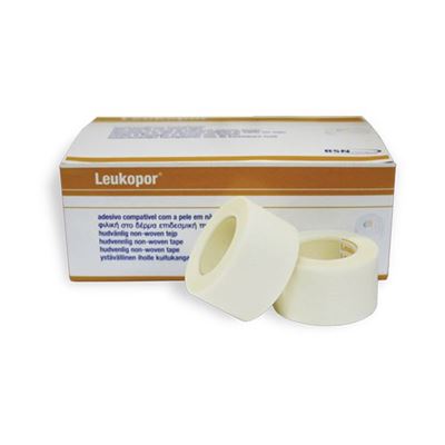 LEUKOPOR-5cm*9,2m-BĂNG DÍNH Y TẾ DÙNG CHO DA NHẠY CẢM-On plastic core
