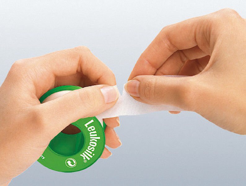 LEUKOSILK- 5cm*5m -BĂNG KEO LỤA-Without protective ring